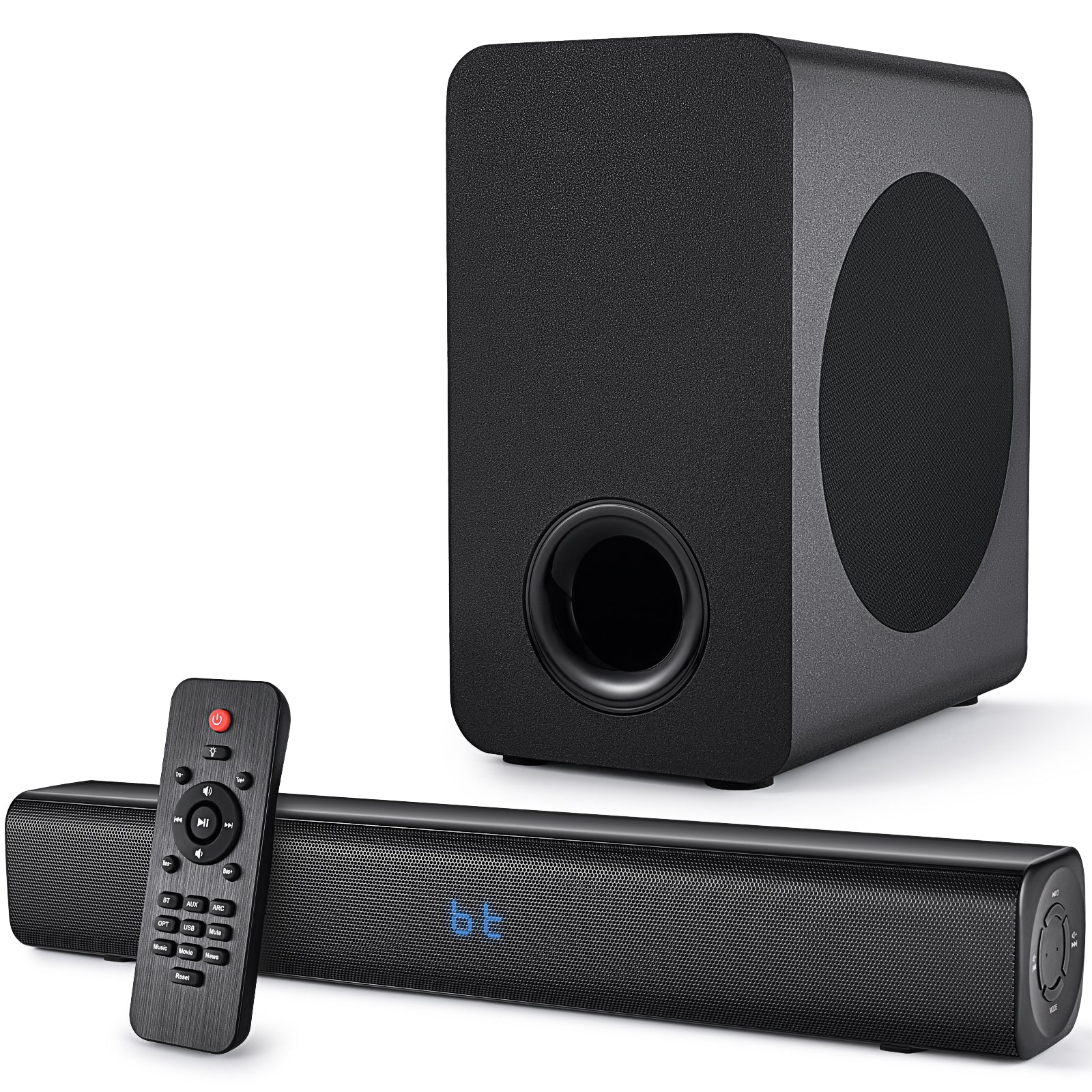 Sound Bar Speakers Bluetooth Wireless TV Home Theater Surround
