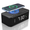 Digital Alarm Clock White Noise Loud Digital Bedrooms Wireless Charger AUX USB Bluetooth Alarm Clock Speaker 12/24H Dual Alarm Snooze Adjustable Brightness