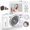 Digital Camera UHD 4K Vlogging Camera Photography Autofocus 64MP 18X Digital Zoom 32GB Card Anti-Shake Compact Point Shoot Camera Teens Adult Beginner Boy
