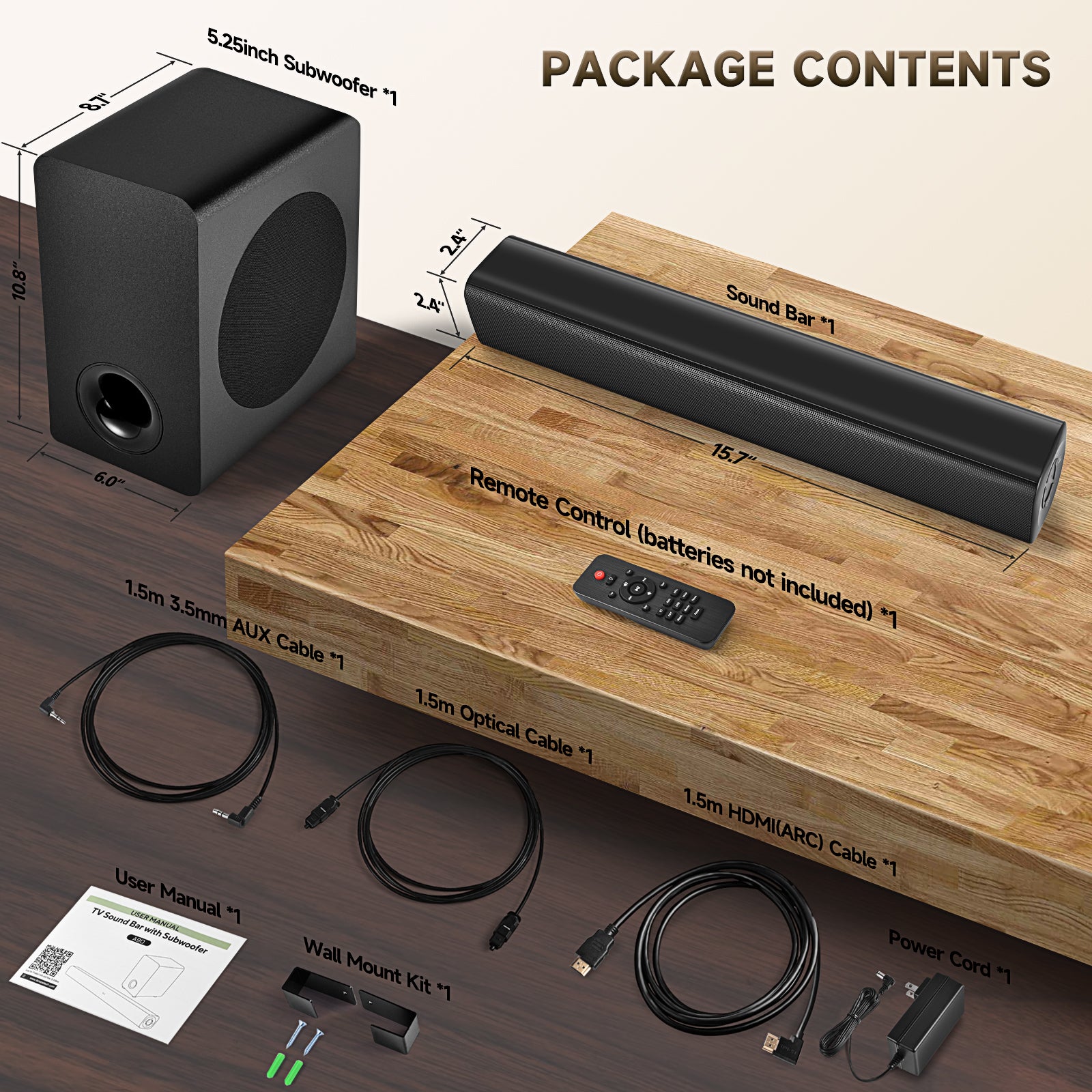 Surround Sound Small Soundbar With Hdmi Arc Sound Bar