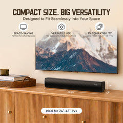 Fansbe M716-LH 2.0CH Soundbar With Optical USB AUX/AUX to RCA Bluetooth,for 24"–32" TV (No HDMI)