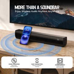 Fansbe M716-LH 2.0CH Soundbar With Optical USB AUX/AUX to RCA Bluetooth,for 24"–32" TV (No HDMI)
