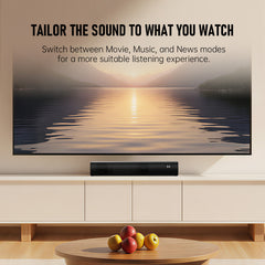 Bluetooth Wireless Surround Sound Bar Wireless Surround Speakers HDMI Smart TV HDMI(ARC) OPT AUX USB 2.0ch 3 Modes Home Theater Sounds System TV/PC/Gaming/Projector Sound Bar