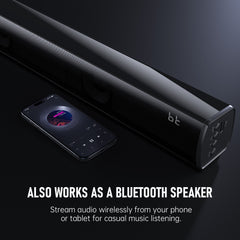 Bluetooth Wireless Surround Sound Bar Wireless Surround Speakers HDMI Smart TV HDMI(ARC) OPT AUX USB 2.0ch 3 Modes Home Theater Sounds System TV/PC/Gaming/Projector Sound Bar