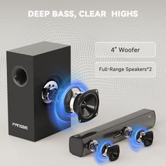 Home Theater Sound Bar Subwoofer Bluetooth Surround TV Speakers Hdmi(ARC) Optical Coaxial AUX USB Wall Mount 2.1ch Home Audio Sound System TV PC Soundbars