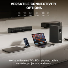 Home Theater Sound Bar Subwoofer Bluetooth Surround TV Speakers Hdmi(ARC) Optical Coaxial AUX USB Wall Mount 2.1ch Home Audio Sound System TV PC Soundbars