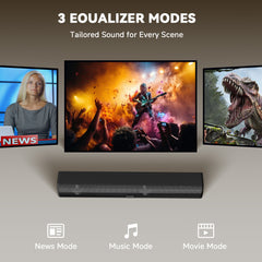 Home Theater Sound Bar Subwoofer Bluetooth Surround TV Speakers Hdmi(ARC) Optical Coaxial AUX USB Wall Mount 2.1ch Home Audio Sound System TV PC Soundbars