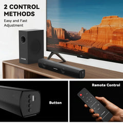 Home Theater Sound Bar Subwoofer Bluetooth Surround TV Speakers Hdmi(ARC) Optical Coaxial AUX USB Wall Mount 2.1ch Home Audio Sound System TV PC Soundbars