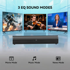 Fansbe Direct HDMI Sound Bar Smart TV Home Theater Surround TV Speakers Bluetooth HDMI AUX OPT COAX USB Home Audio Surround Sound System For PC Projector Game News Music Movie