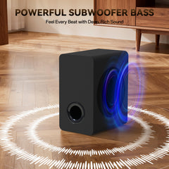 50W 2.1CH TV Surrounds Sound Bar With Subwoofer Home Theater Surround Bluetooth Surround Speakers HDMI AUX OPT Home Audio Surrounds Sounds System Soundbar TV PC Game Music/Movie/News